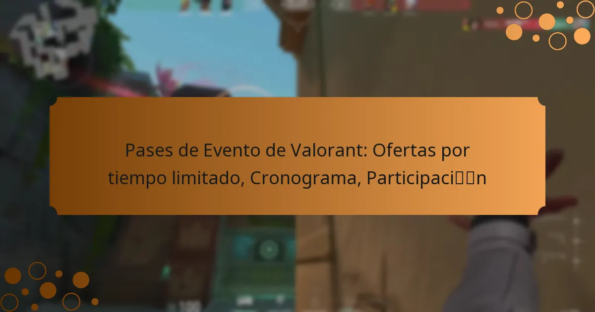 Pases de Evento de Valorant: Ofertas por tiempo limitado, Cronograma, Participación