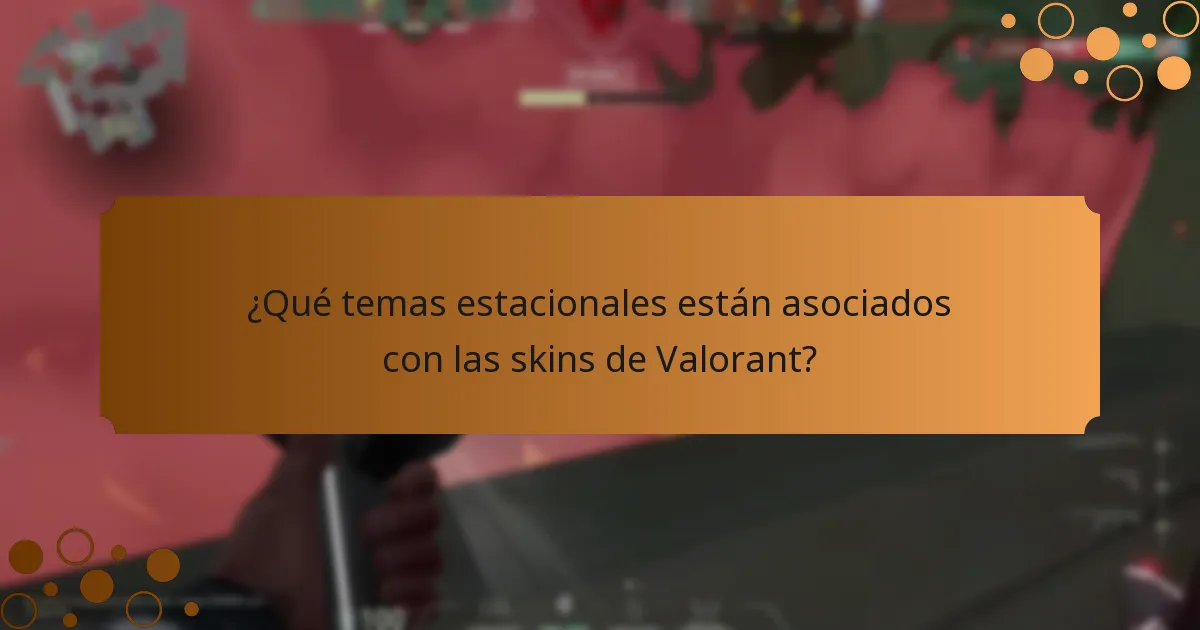 ¿Qué temas estacionales están asociados con las skins de Valorant?